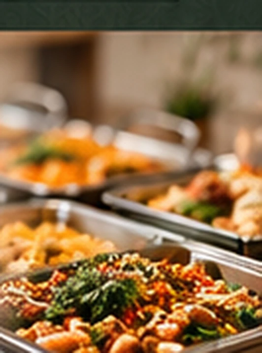 Cateringgerechten, sfeerbeeld uit de mockup
